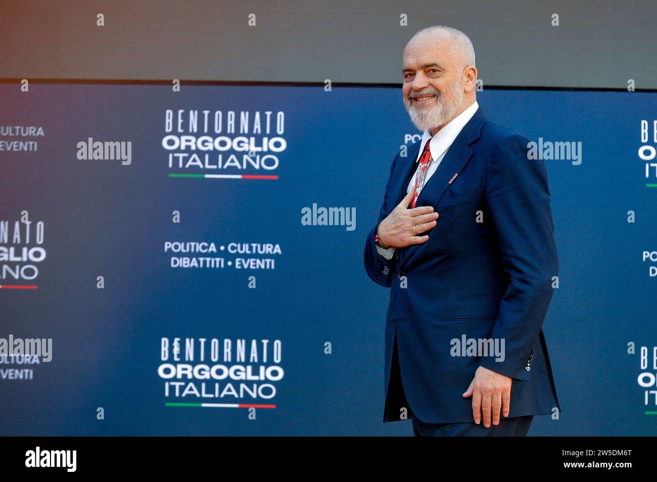 Italien, Rom, 16. Dezember 2023: EDI Rama, Premierminister Albaniens ...