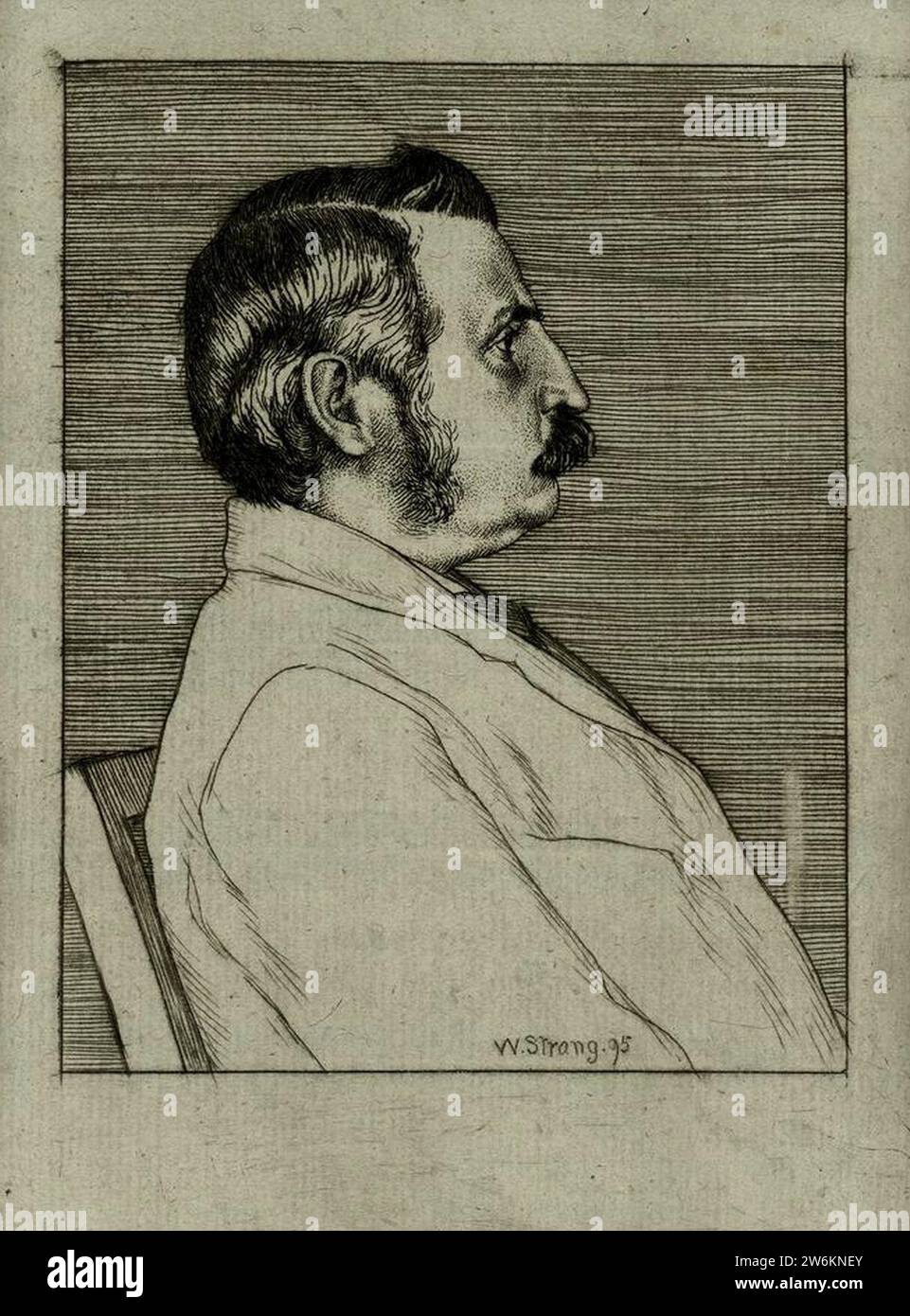William Strang Etching, Henry Austin Dobson, 1895. Stockfoto