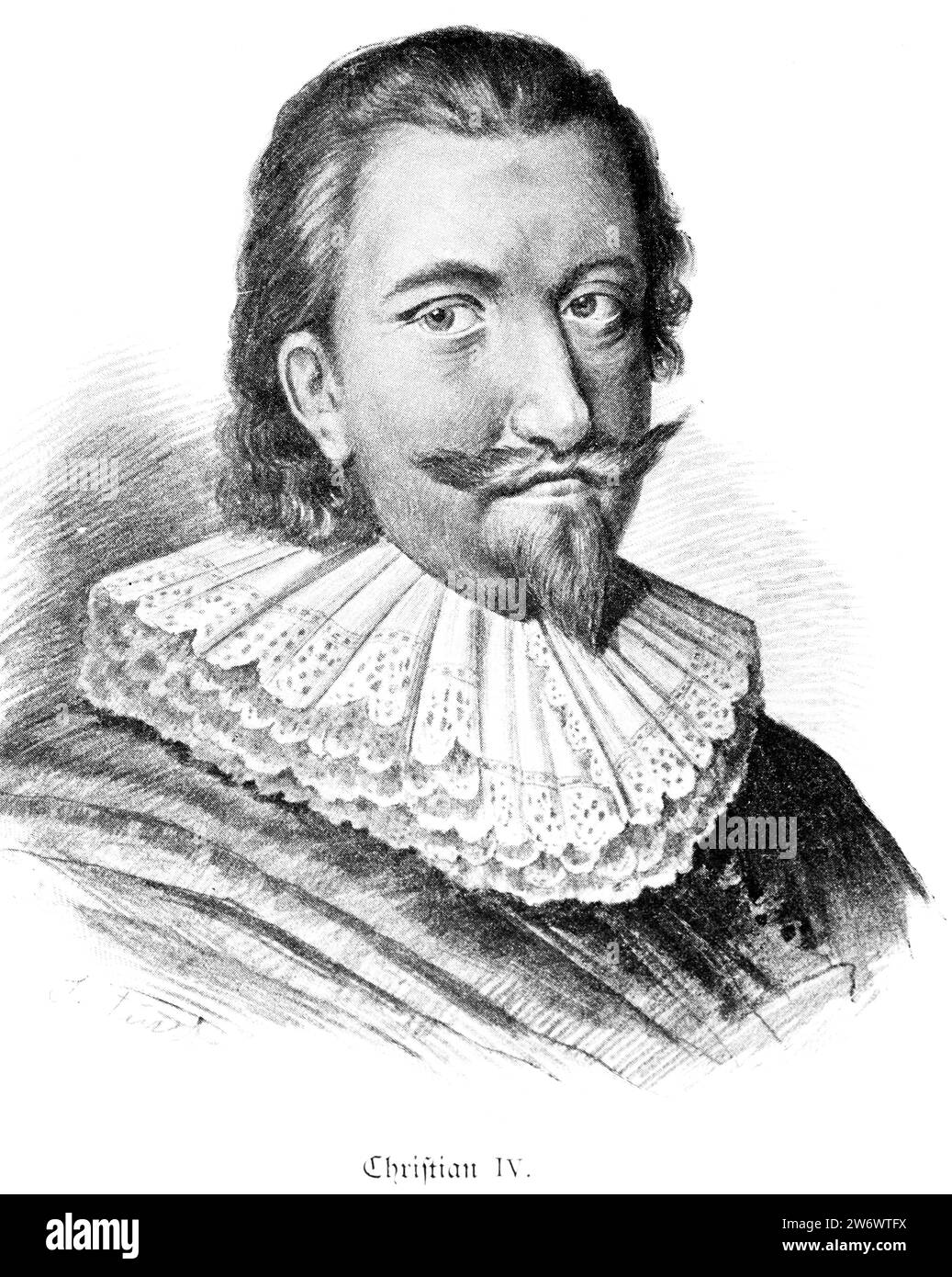 König Christian IV. Von Dänemark und Norwegen 1588–1648, lebte 1577–1648, Dänemark, Norwegen, Schleswig, Deutschland, Europa Stockfoto