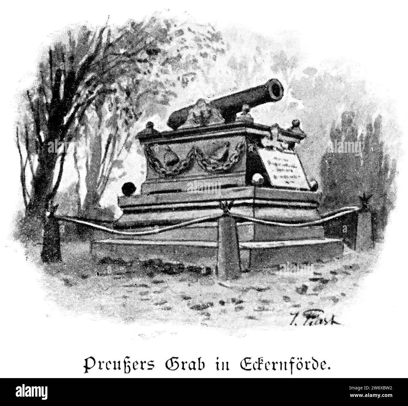 Preussens Grab in Eckernförde, Schleswig-Holstein, Norddeutschland, Europa Stockfoto
