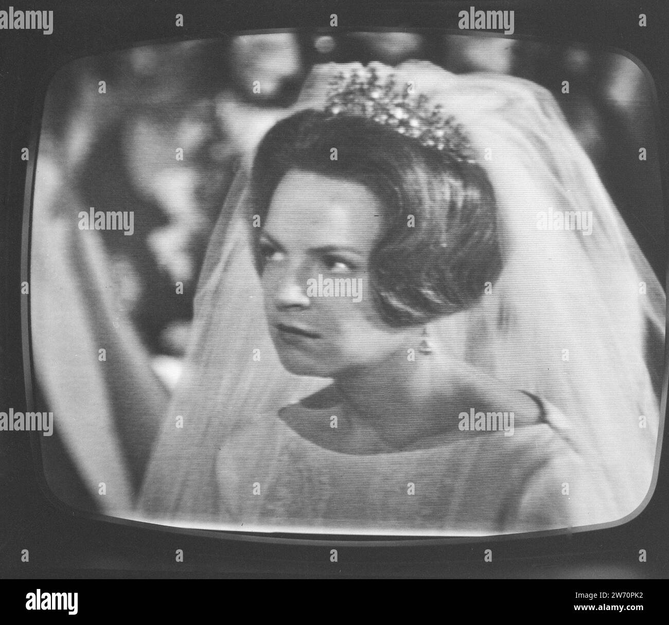 Prinzessin Irene und Prinz Hugo Charles in Rom aus dem Fernsehen, Prinzessin Irene (Headline) ca. April 1964 Stockfoto