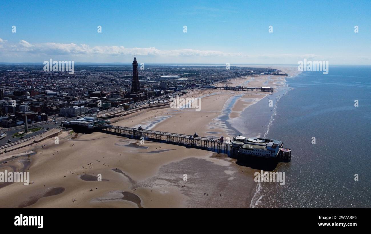 Das Blackpool mit aller architektonischen Schönheit. Stockfoto