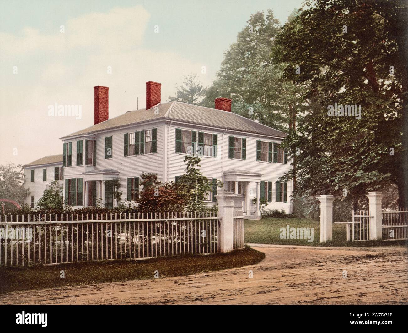 Ralph Waldo Emerson House, Concord, Middlesex County, Massachusetts 1900. Stockfoto