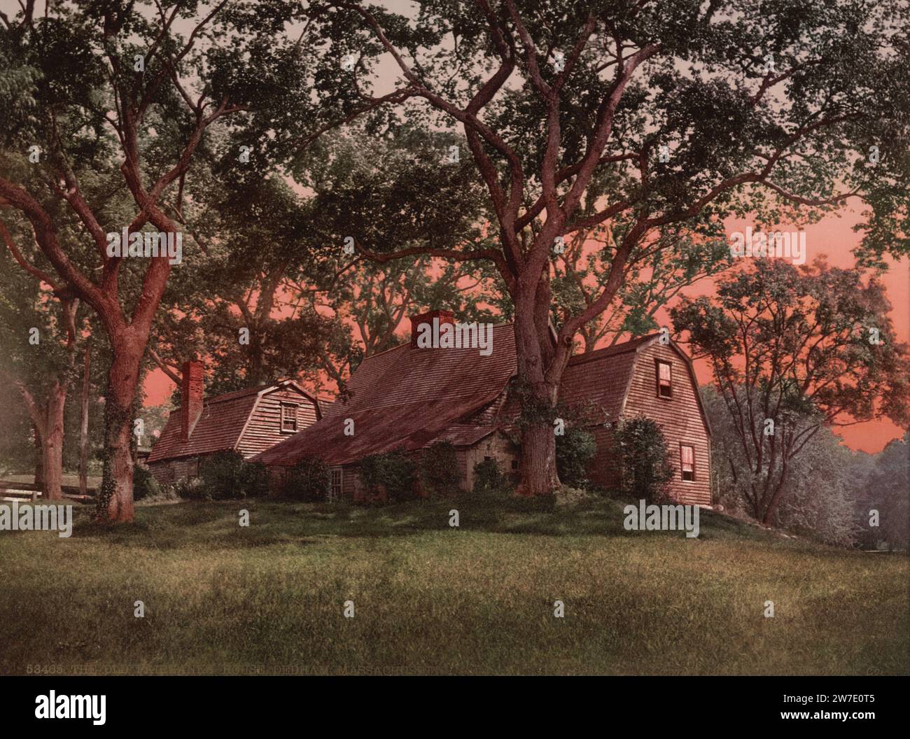 The Fairbanks House, Dedham, Norfolk County, Massachusetts 1899. Stockfoto