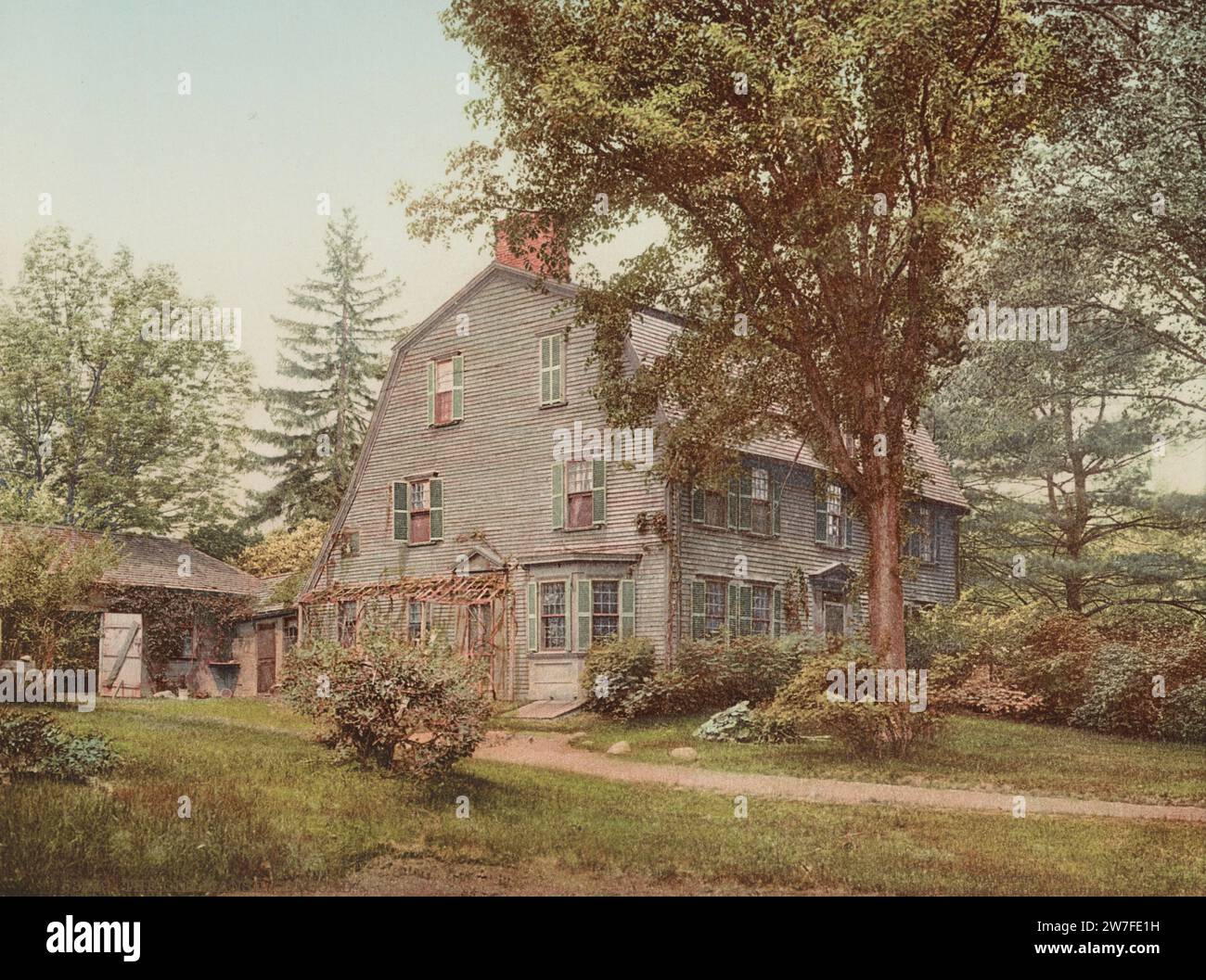 The Old Manse, Concord, Middlesex County, Massachusetts 1900. Stockfoto