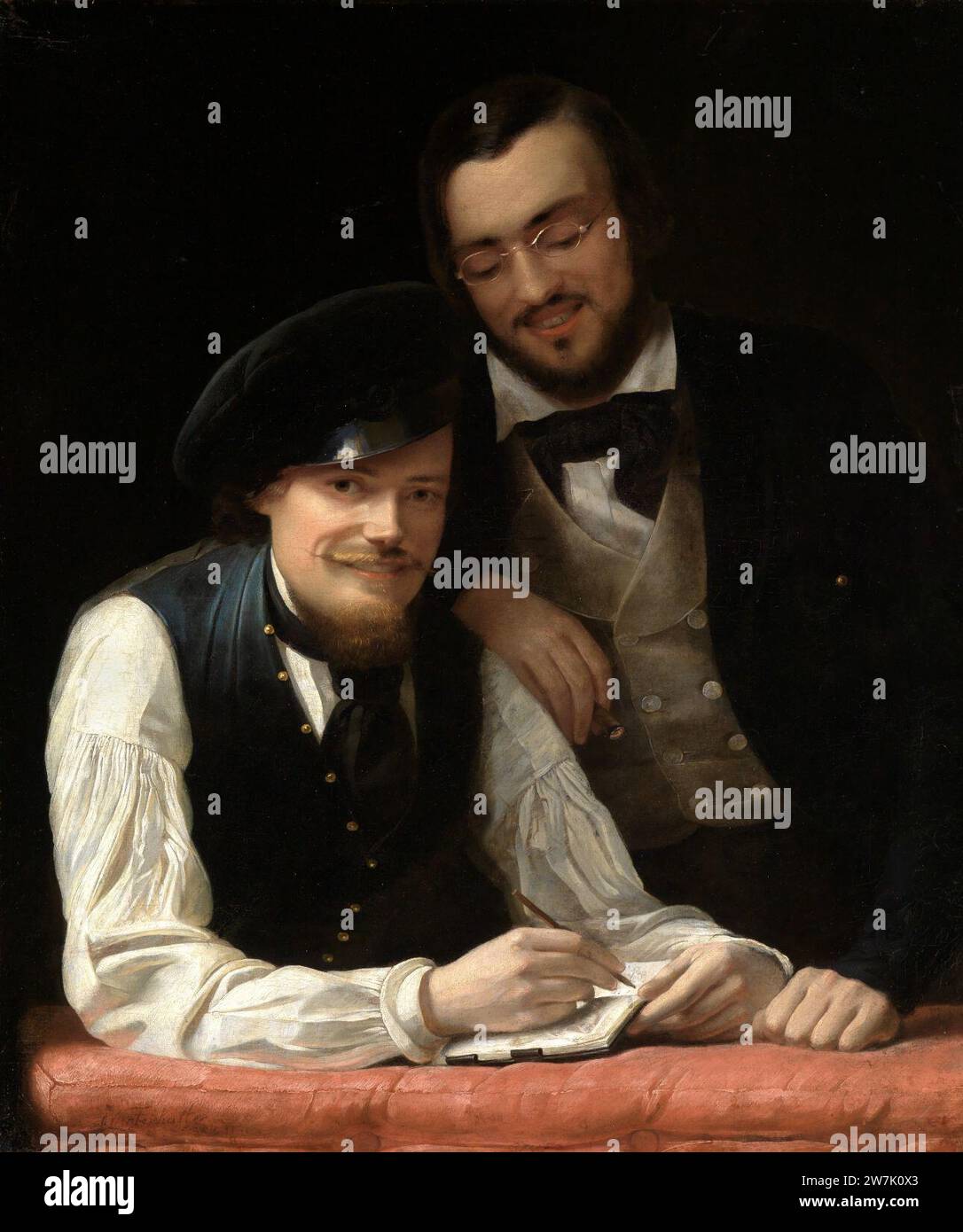 Winterhalter, Franz Xaver - Selbstporträt mit dem Bruder des Künstlers Stockfoto