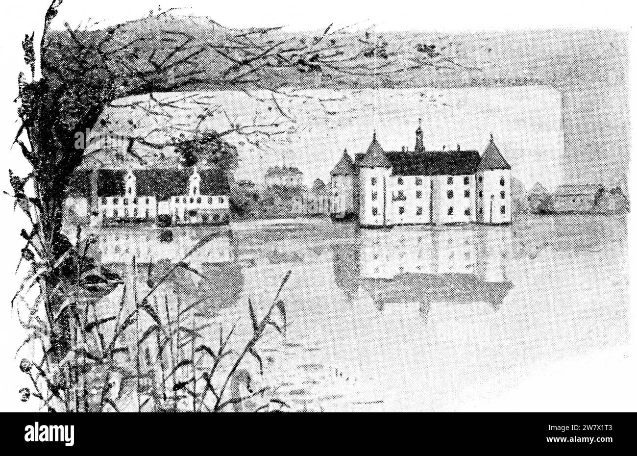 Schloss Glücksburg, Schleswig-Holstein, Norddeutschland, Mitteleuropa, histrorische Illustration 1896 Stockfoto