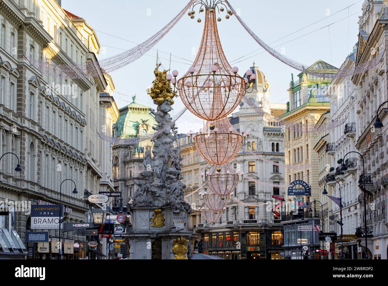 Die Einkaufsstraße Graben in Wien, Österreich Stockfoto