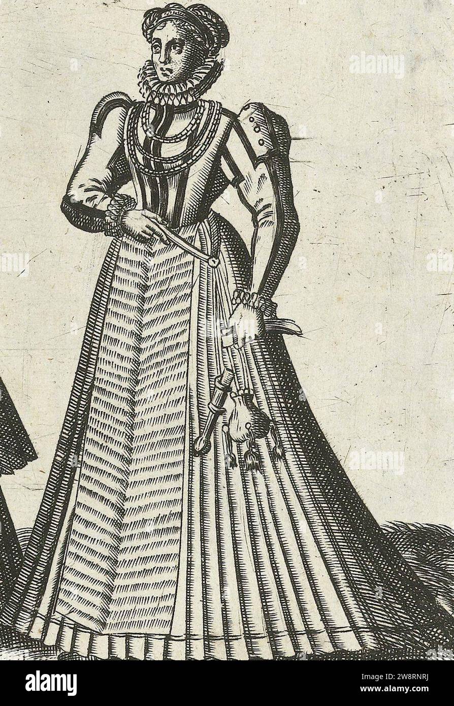 Die Damenmode der 1580er Abraham de Bruyn. Stockfoto