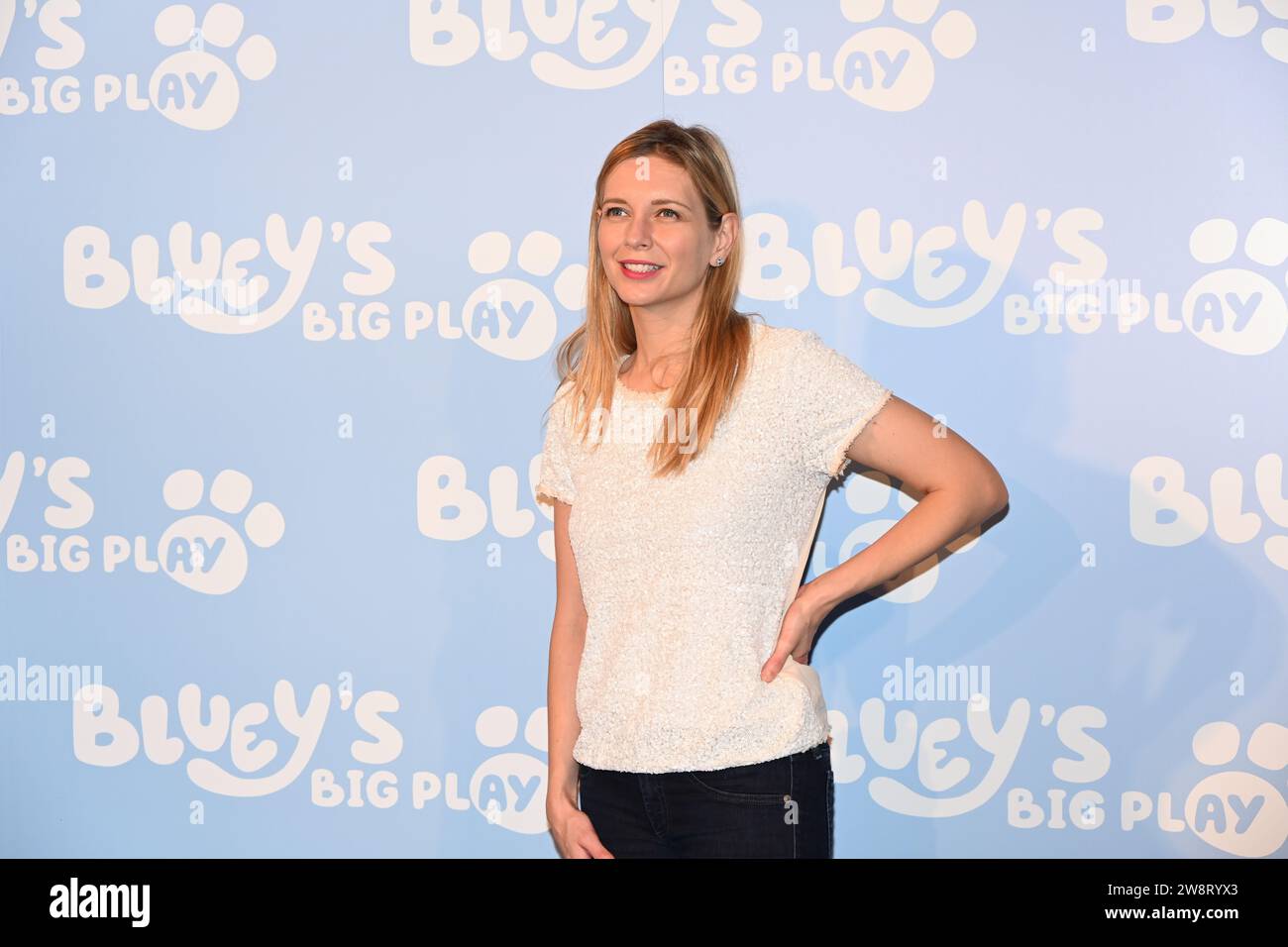 London, Großbritannien. Dezember 2023. Rachel Riley nimmt an der Gala Performance Bluey's Big Play in der Royal Festival Hall des Southbank Centre in London Teil. Stockfoto