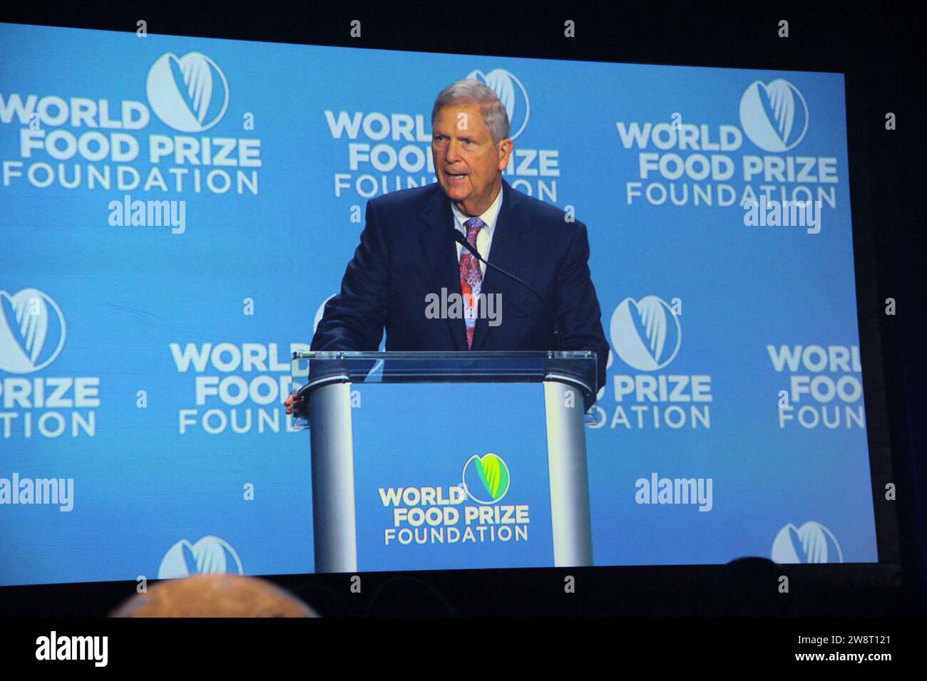 World Food Prize Foundation Norman L. Borlaug International Dialogue fand am 24. Oktober 2023 im Iowa Events Center in des Moines, Iowa, statt 11. Stockfoto