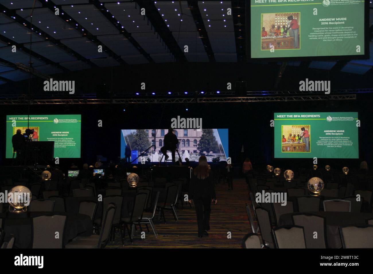 World Food Prize Foundation Norman L. Borlaug International Dialogue fand am 24. Oktober 2023 im Iowa Events Center in des Moines, Iowa, statt. Stockfoto