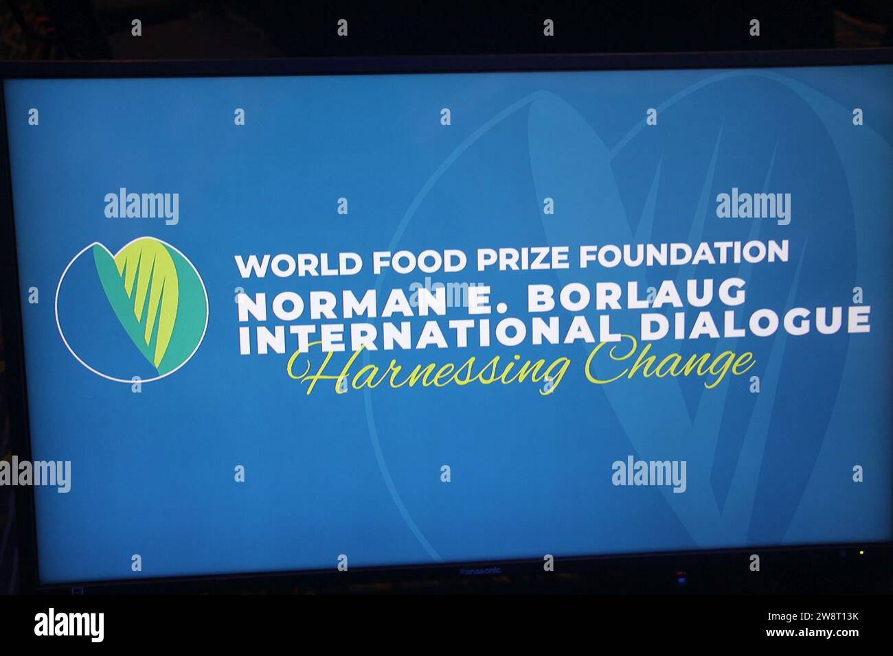 World Food Prize Foundation Norman L. Borlaug International Dialogue fand am 24. Oktober 2023 im Iowa Events Center in des Moines, Iowa, statt. Stockfoto