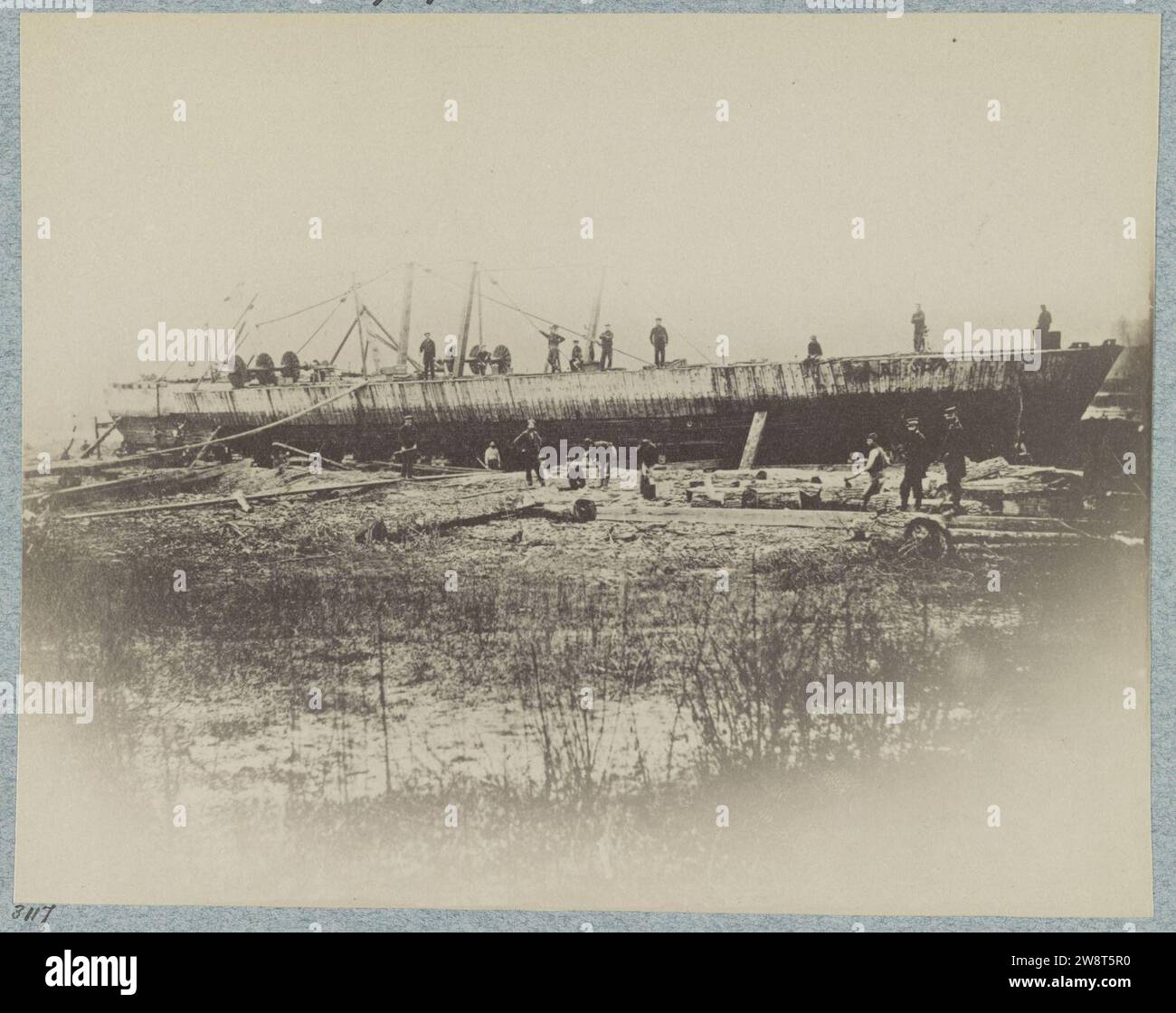 Wrack der US-kanonenboot Indianola - Mississippi River Flotte Stockfoto