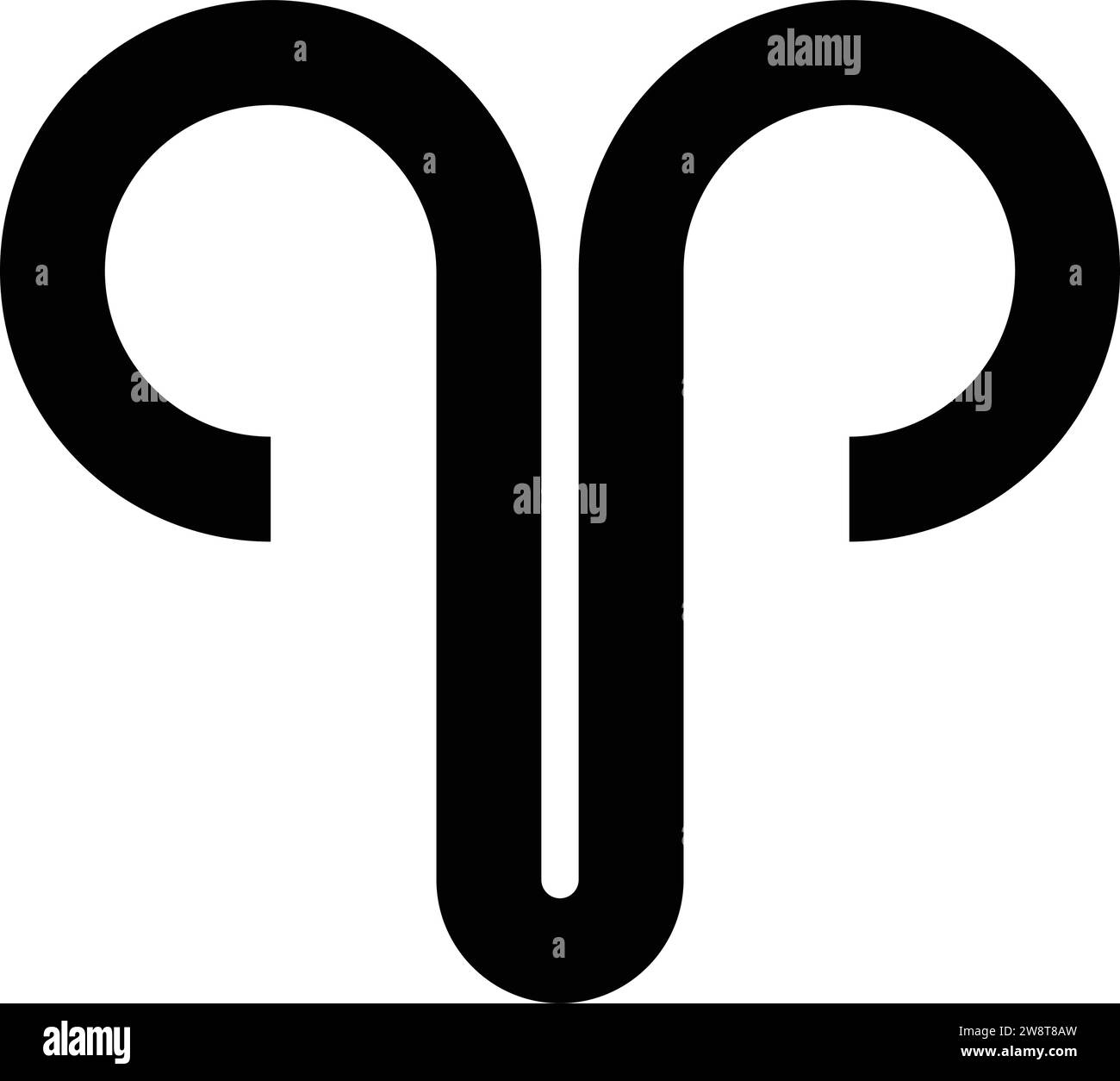 Aries Sternzeichen Symbol Symbol Vektor Illustration Design Stock Vektor