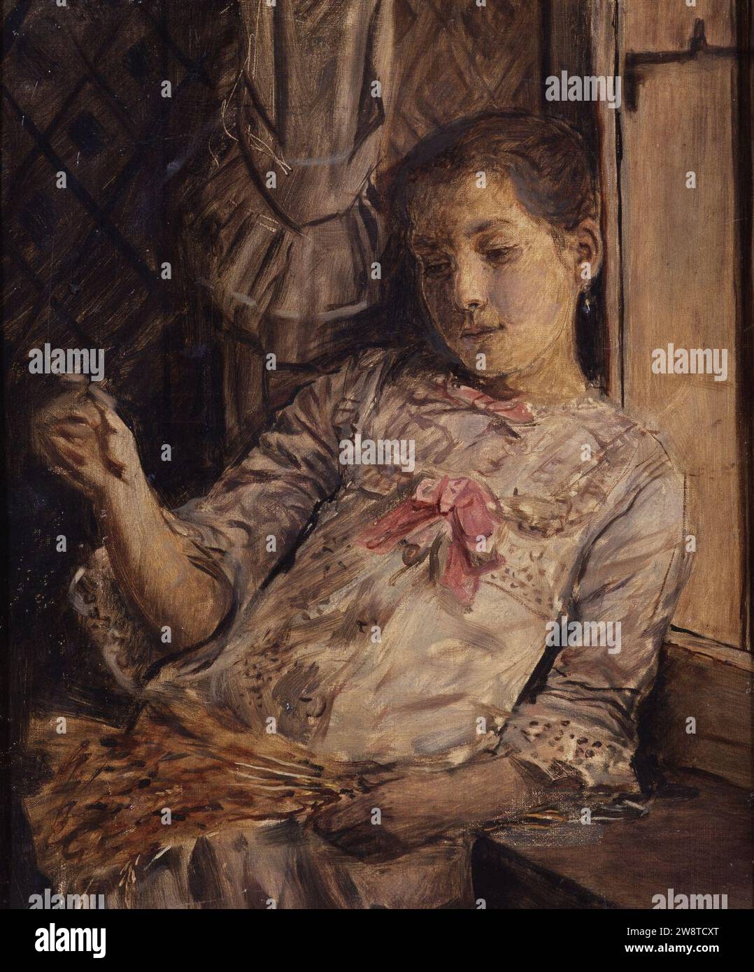 Xavier Mellery – Porträt von Lucy Baldouf, der Stieftochter des Künstlers Stockfoto