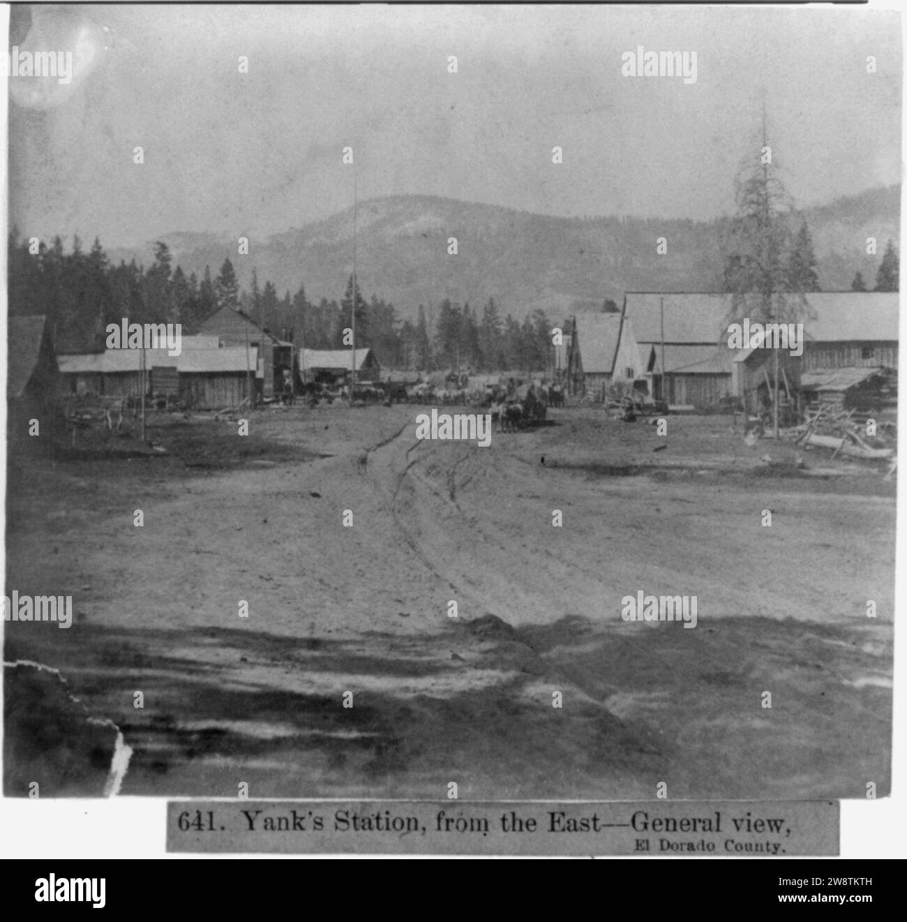 Yank's Station, aus dem Osten. Ansicht. El Dorado County Stockfoto