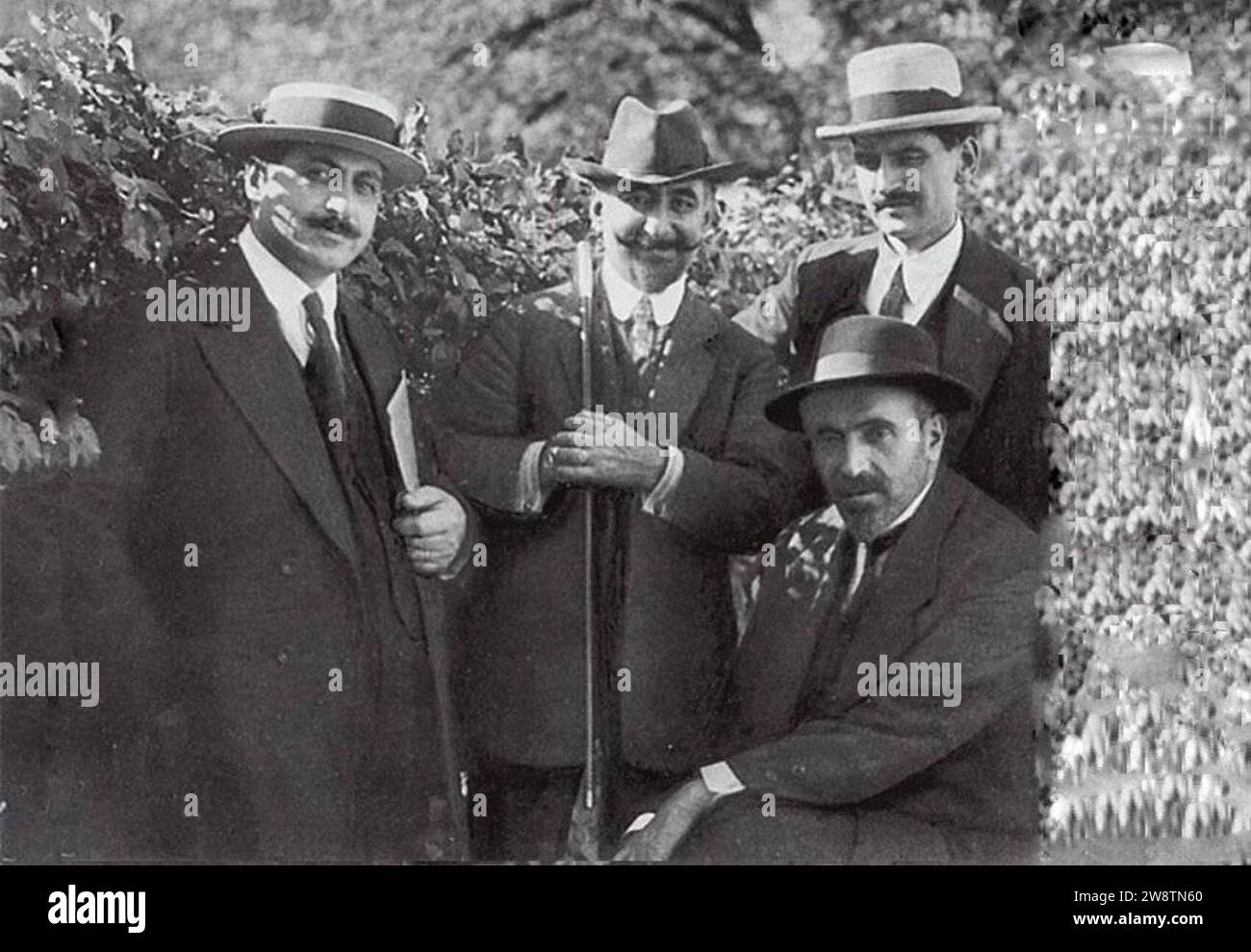 Yeghishe Tadevosyan, Vardges Surenyants, Martiros Saryan, Panos Terlemezyan. Stockfoto