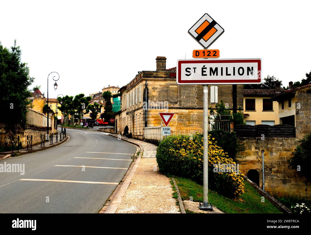 Die mittelalterliche Stadt St. Emilion im Departement Gironde im Südwesten Frankreichs Stockfoto