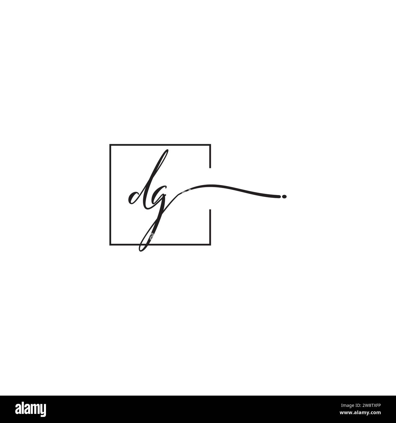 DG siganture Logo-Konzept in hochwertigem, professionellem Design, das auf allen Printmedien gut gedruckt wird Stock Vektor