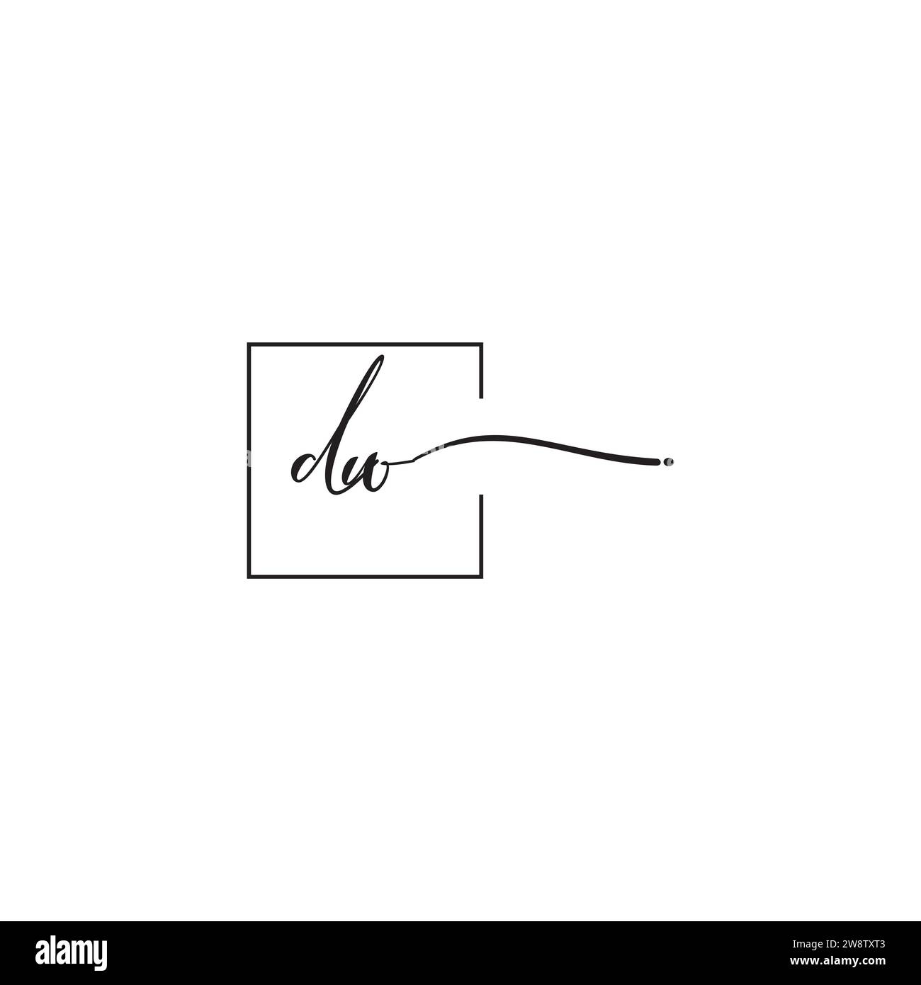 DW-Sigma-Logo-Konzept in hochwertigem, professionellem Design, das auf allen Druckmedien gut gedruckt werden kann Stock Vektor