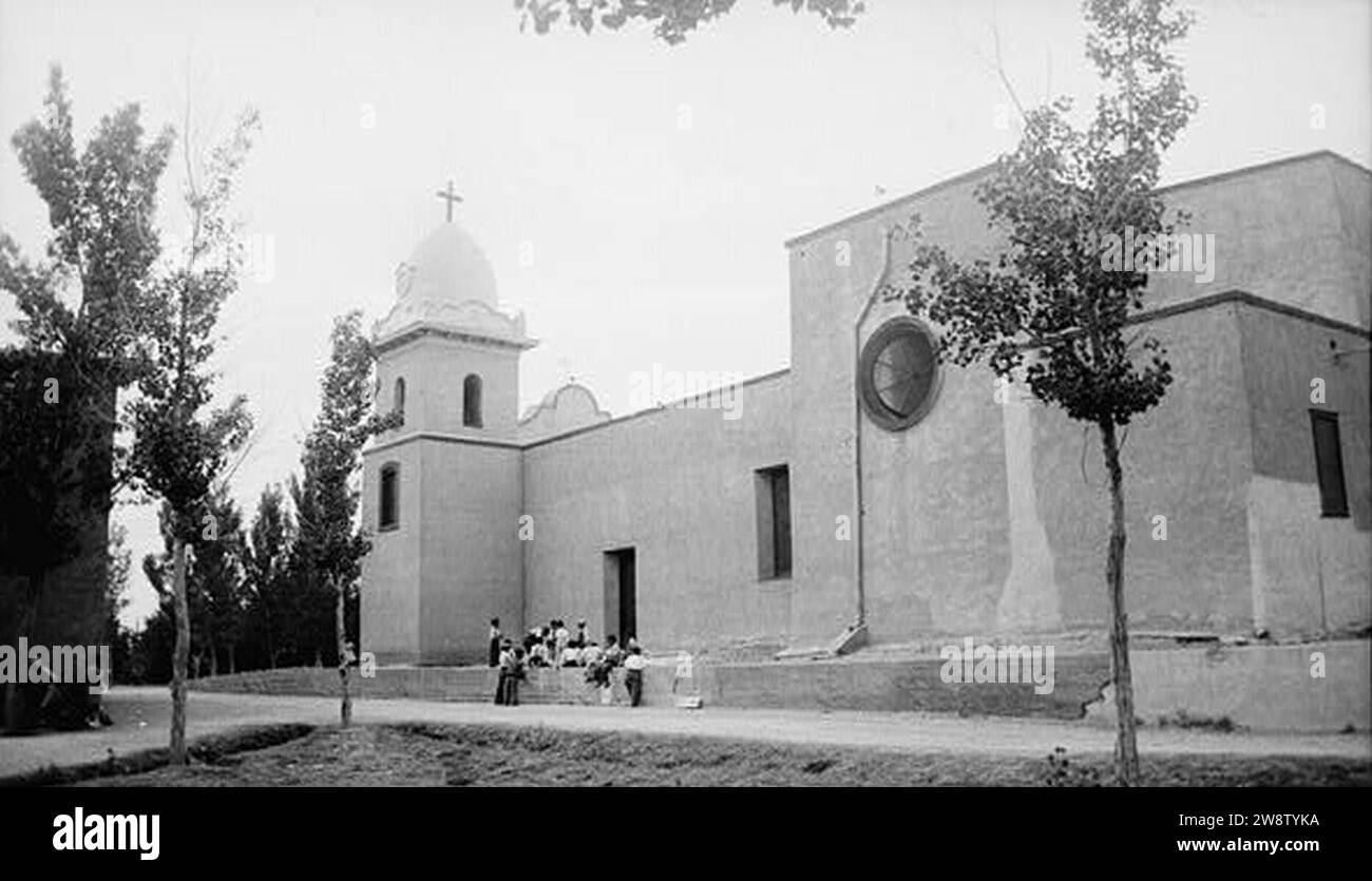 Ysleta Mission Northwest Side, 25. Mai 1936. Stockfoto