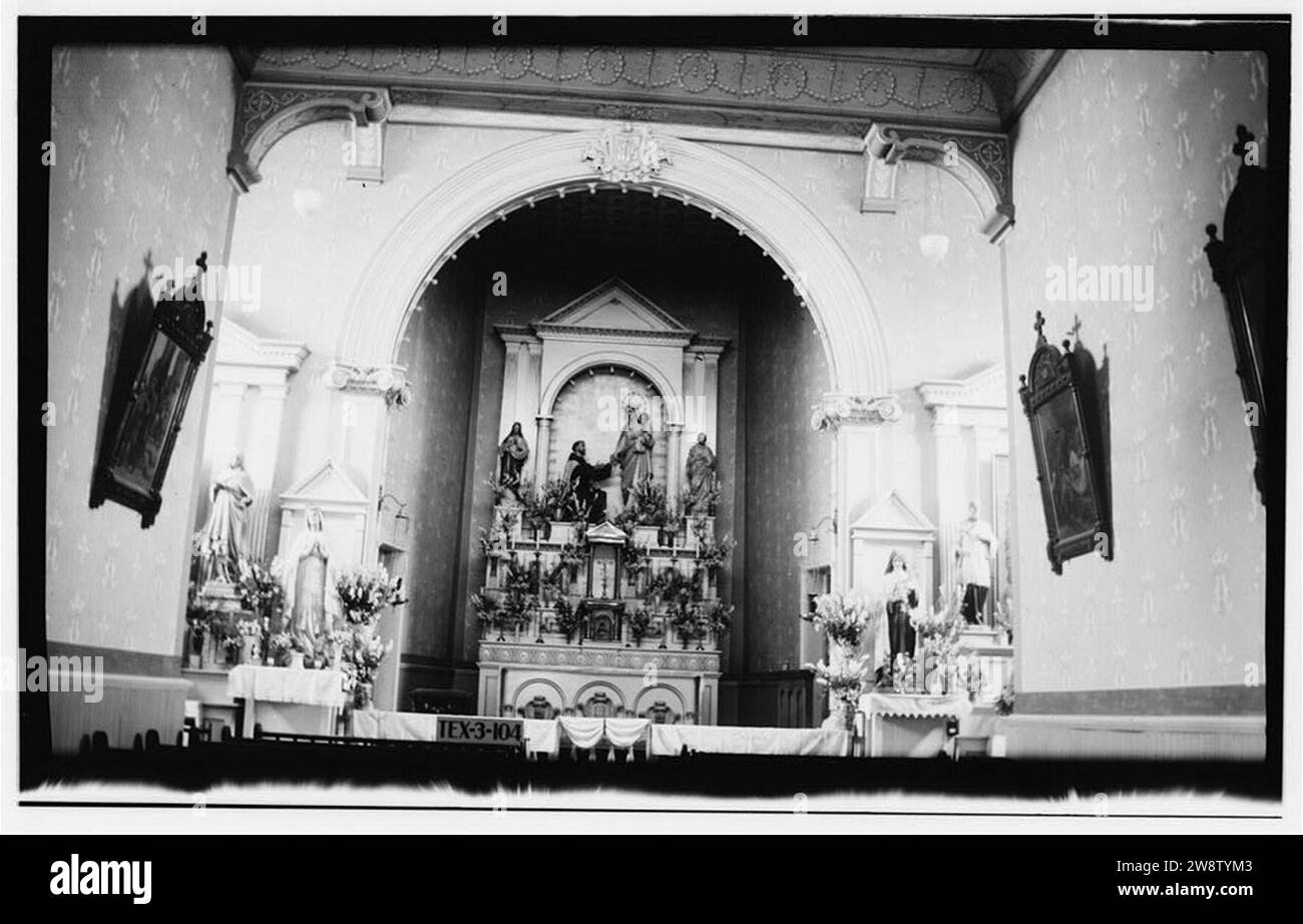Ysleta Mission Altar 25. Mai 1936. Stockfoto