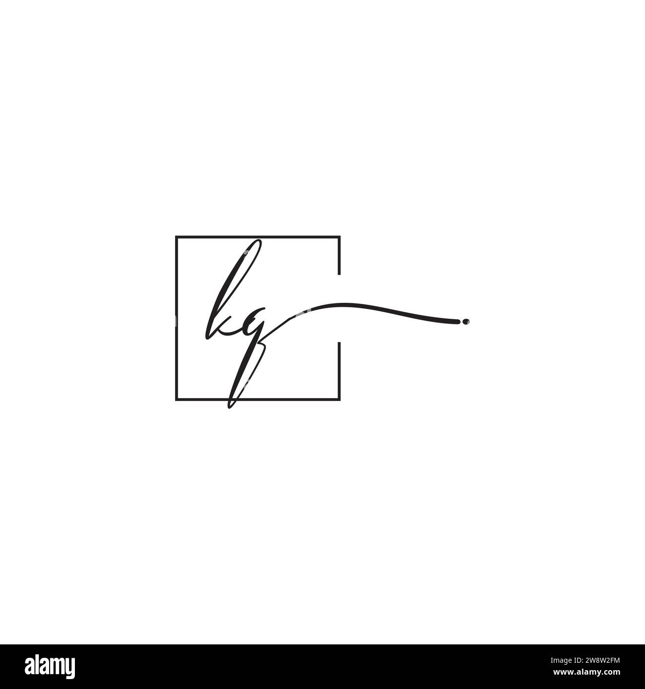 Das KQ-Sigma-Logo-Konzept in hochwertigem, professionellem Design sorgt für einen guten Druck auf allen Druckmedien Stock Vektor