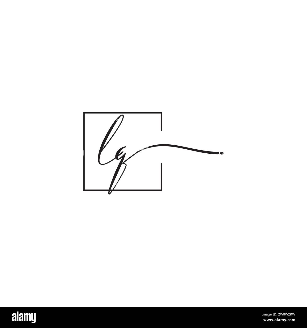 LQ-Sigma-Logo-Konzept in hochwertigem, professionellem Design, das auf allen Druckmedien gut gedruckt werden kann Stock Vektor