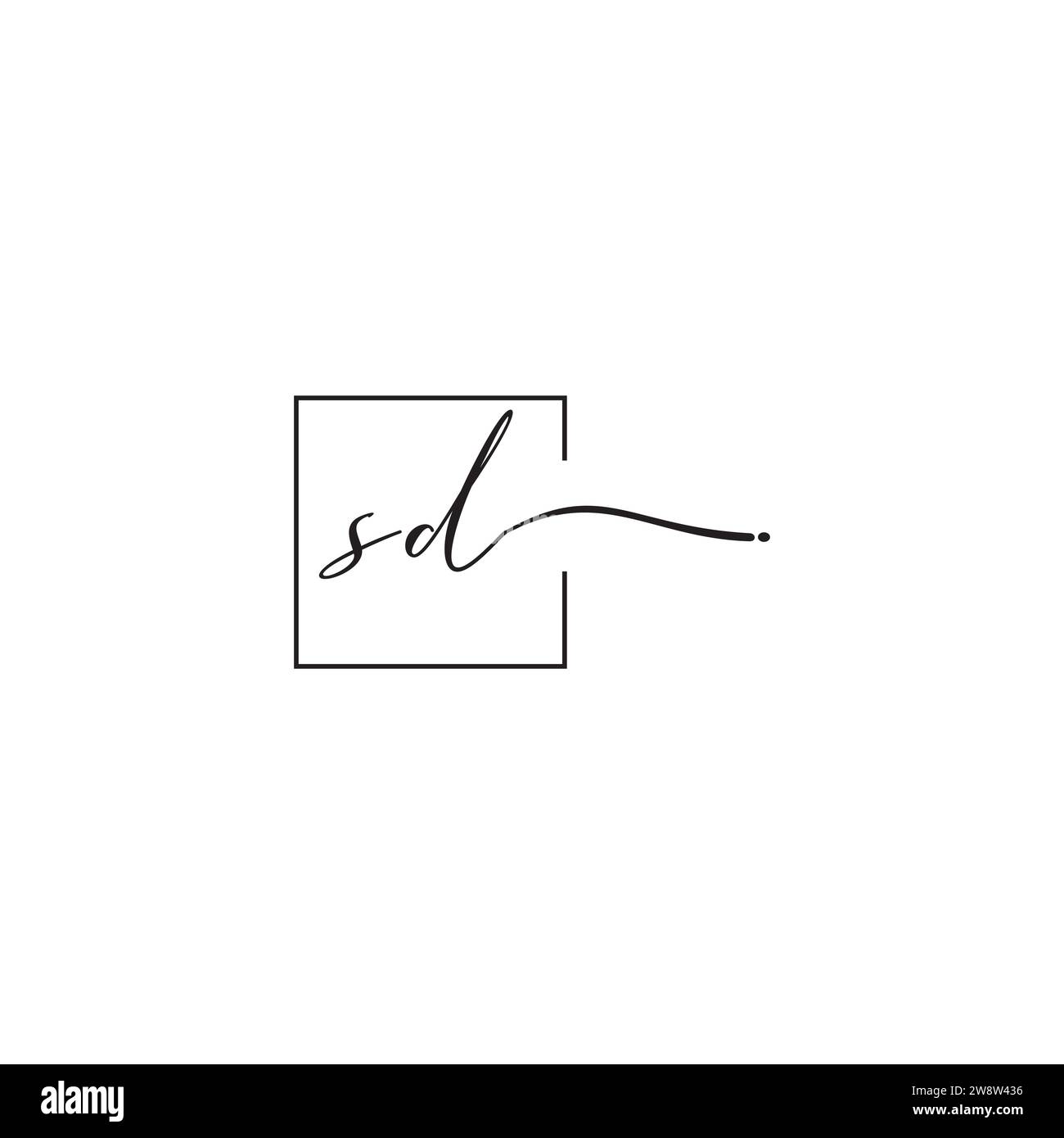 SD-Logo-Konzept in hochwertigem, professionellem Design, das auf allen Druckmedien gut gedruckt werden kann Stock Vektor