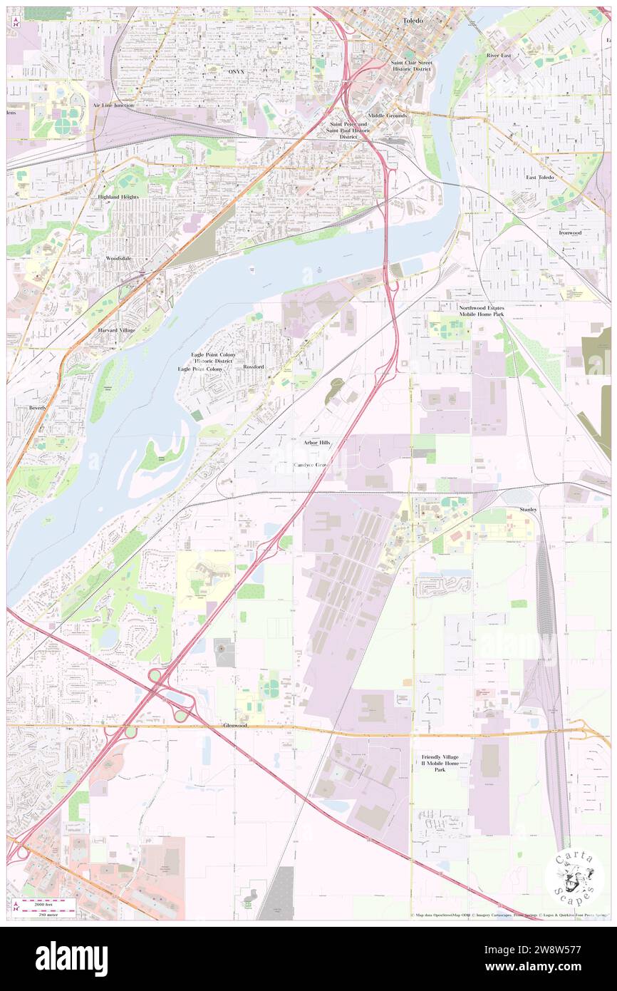 Stadt Rossford, Wood County, Stadt Rossford, Ohio, N 41 35' 51'', S 83 33' 18'', Karte, Karte