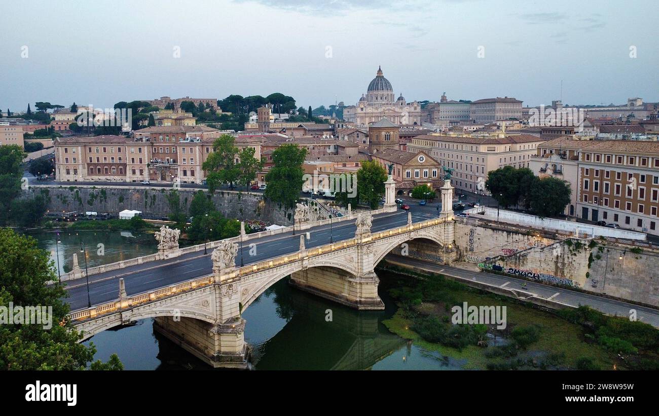 Drohnenfoto Rom Italien Europa Stockfoto