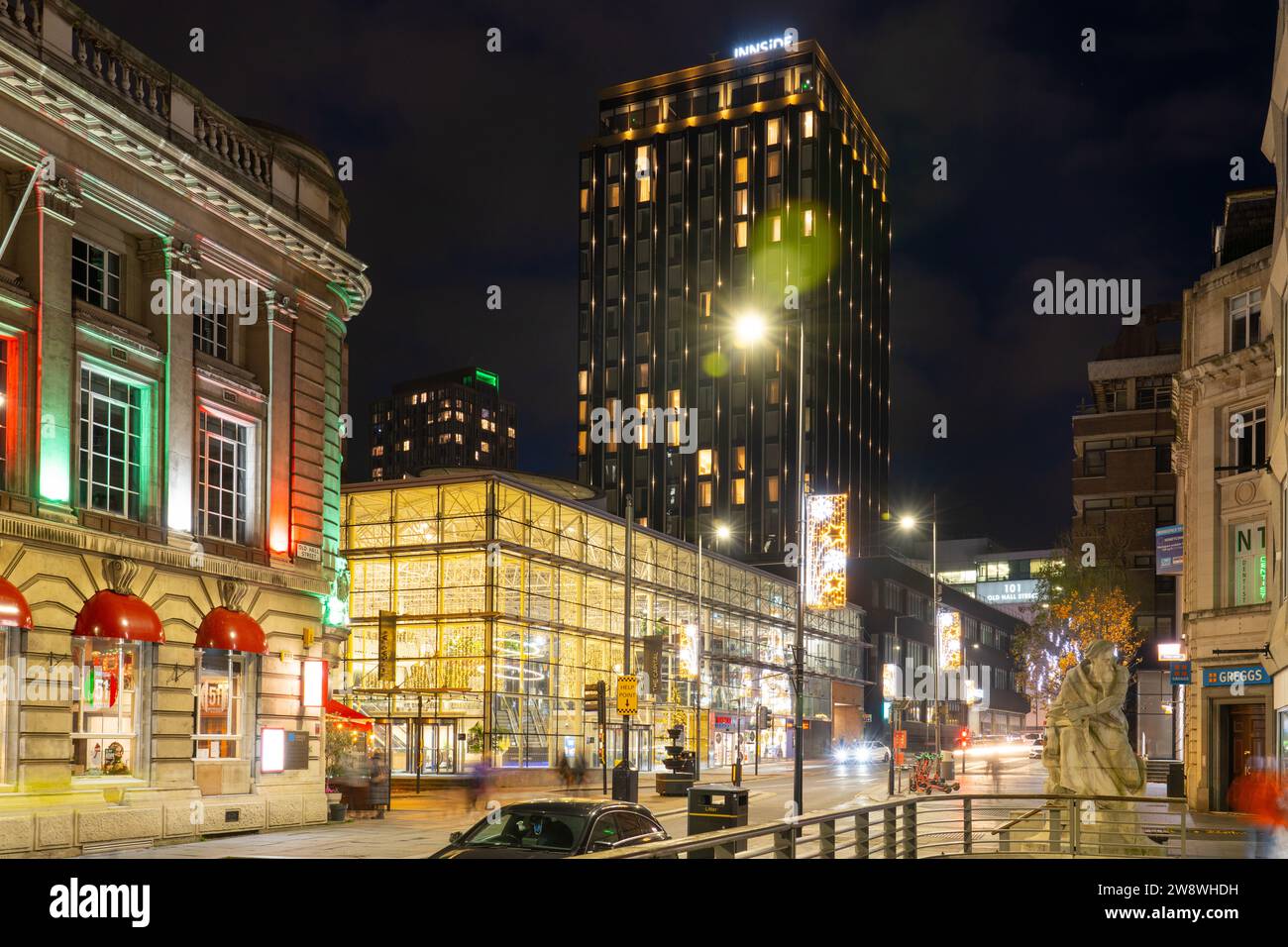 Innside Hotel und Trattoria 51 Restaurant, Old Hall Street, Liverpool, Bild im November 2023. Stockfoto