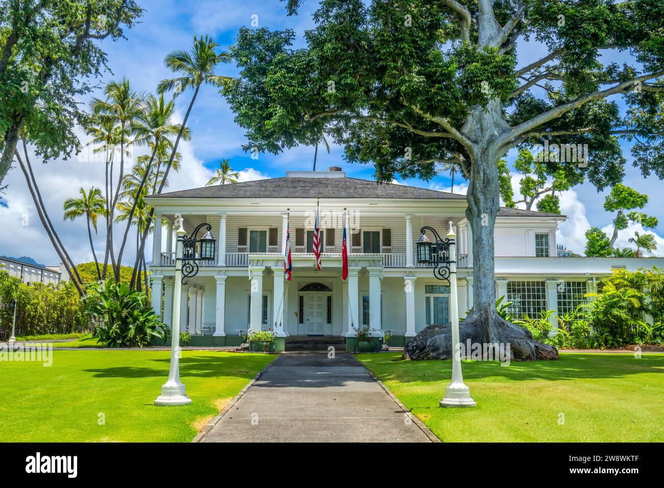 Gouverneur Der Offiziellen Residenz Von Washington Place Honolulu Hawaii Stockfoto