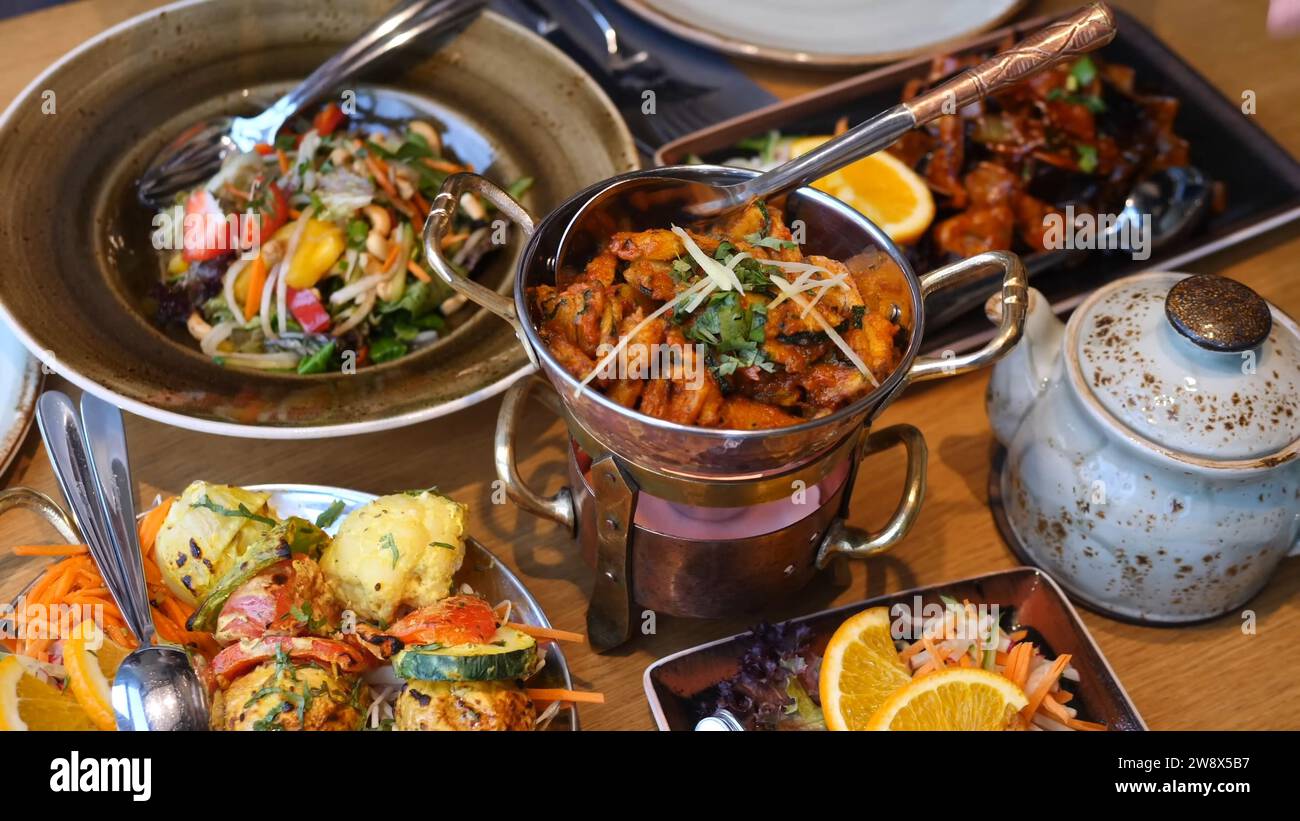 Vegetarische Essensplatte Stockfoto