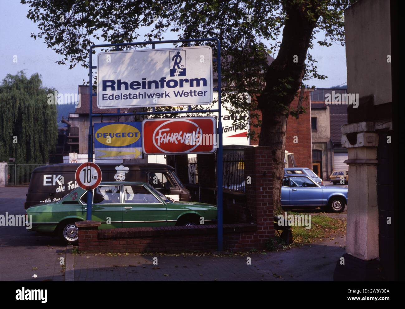 DEU, Deutschland: Die historischen Rutschen aus den 84-85 r Jahren, Wetter. Werk Rheinform, ca. 1984 Stockfoto