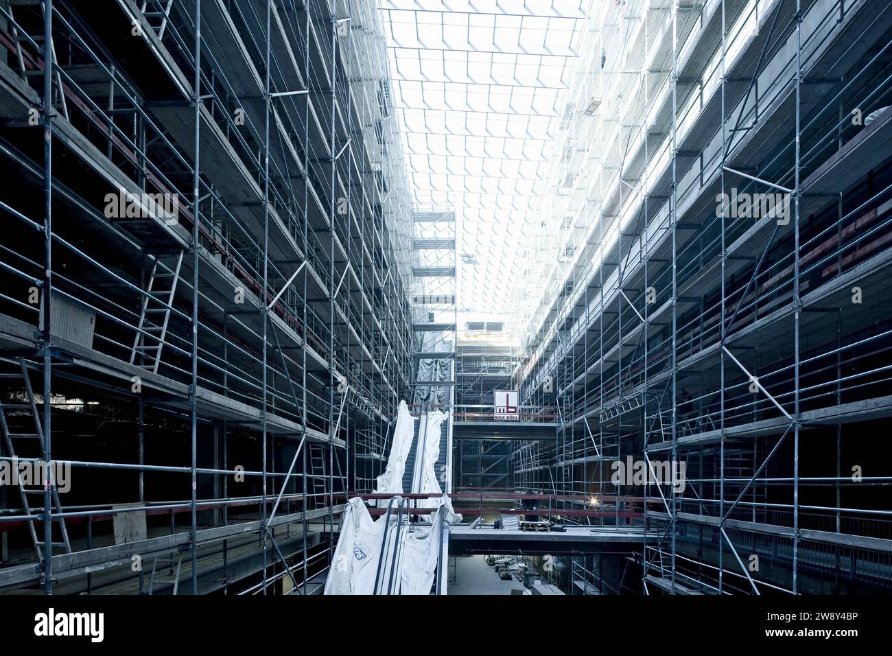 Centrum Galerie Dresden, Baustellenzentrum Stockfoto