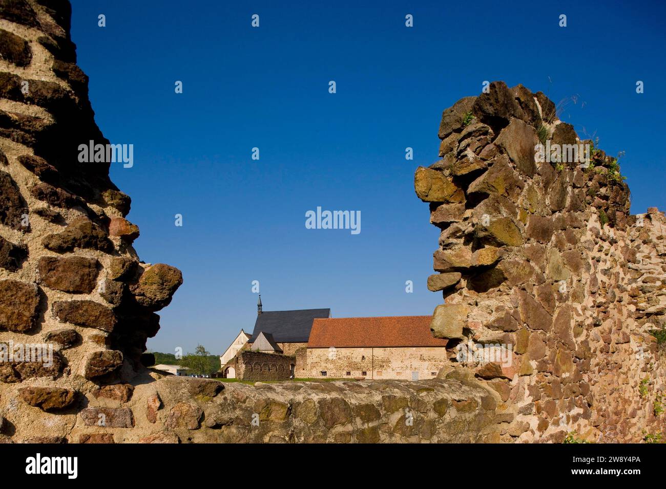 Das Kloster Buch ist ein ehemaliges Zisterzienserkloster, das im 12. Jahrhundert als Marienkloster gegründet wurde. Nach der Reformation, sie und ihr Land Stockfoto