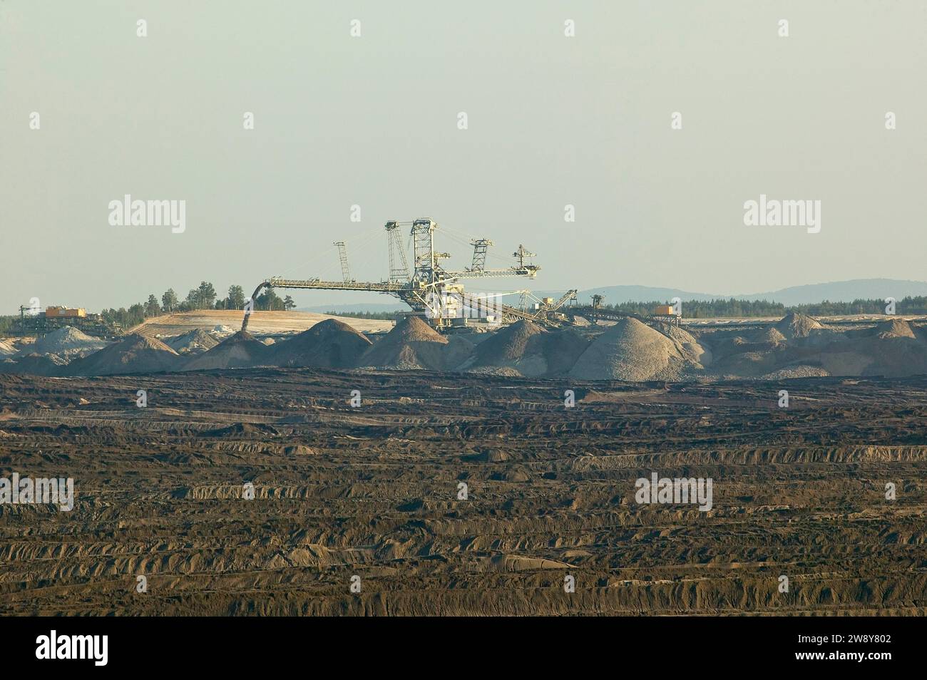 Das Tagebau Nochten ist ein Tagebau in der nördlichen Oberlausitz, das von der Vattenfall Europe Mining AG betrieben wird. Bis zu 17 Millionen Stockfoto