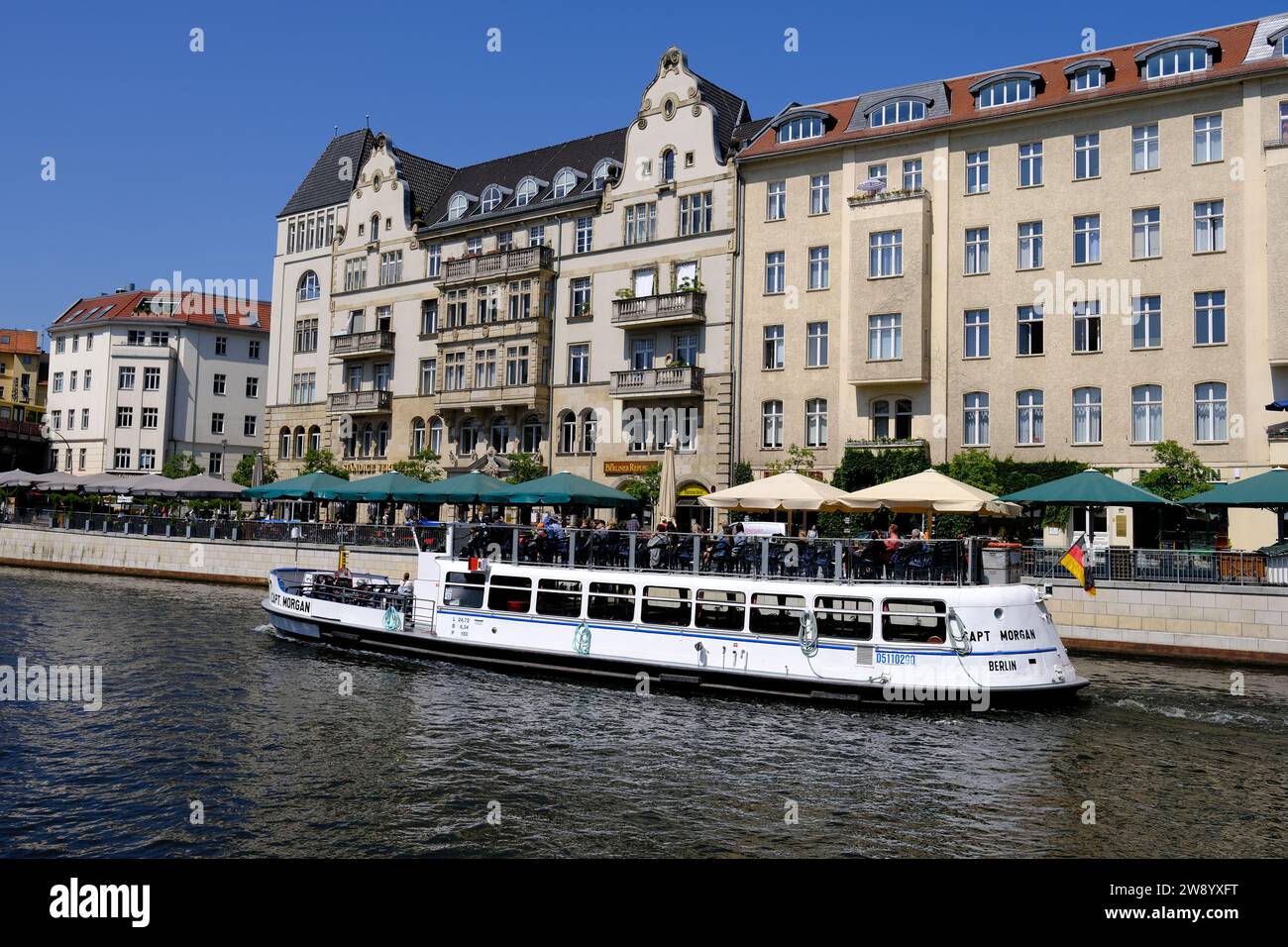 Berlin Deutschland - Bootstour auf der Spree Stockfoto