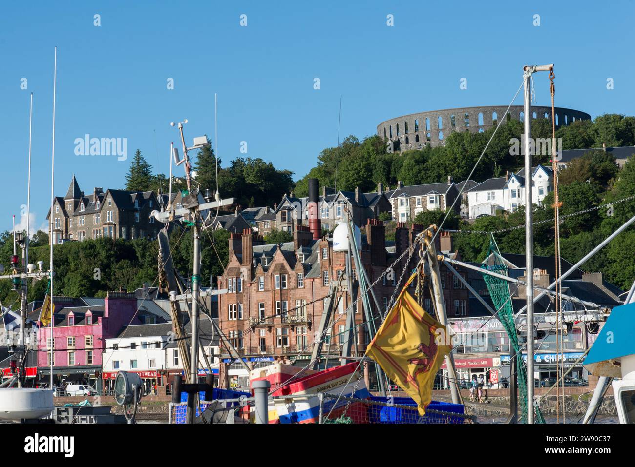 Oban, der alte Hafen von schottischem Land Stockfoto