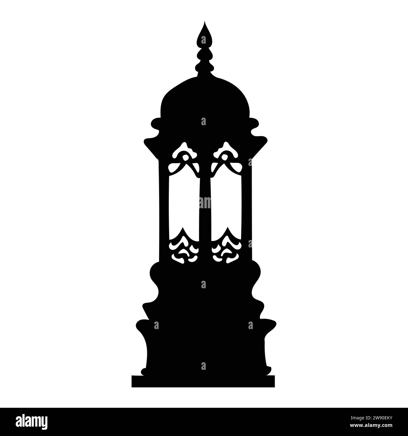 Schwarze ramadan-Laternen. Fanous Line Laterne, arabische Lampen Silhouetten Vintage ägyptische marokkanische dubai Ost Lampe für islamische Moschee oder arabisches Licht Stock Vektor