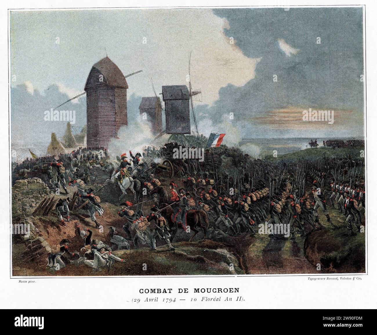 campagne des francais: bataille de Moucroen 29. april 1794 Stockfoto