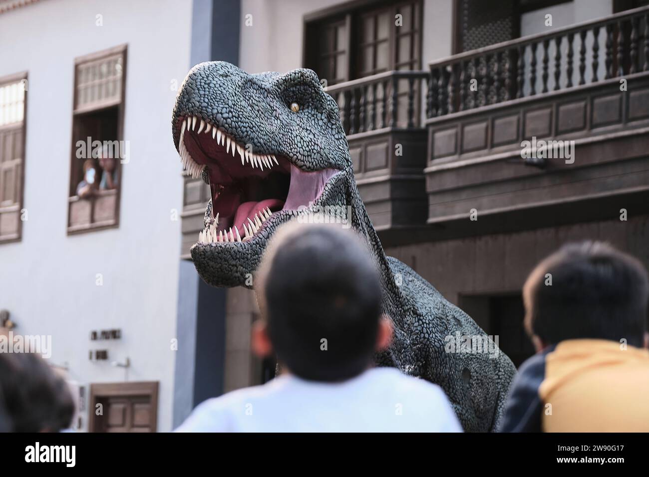 Dinosaurier-Event in La Palma, Kanarische Inseln. Stockfoto