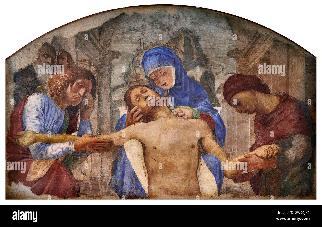 affresco-trasportato-su-tela-fotos-und-bildmaterial-in-hoher
