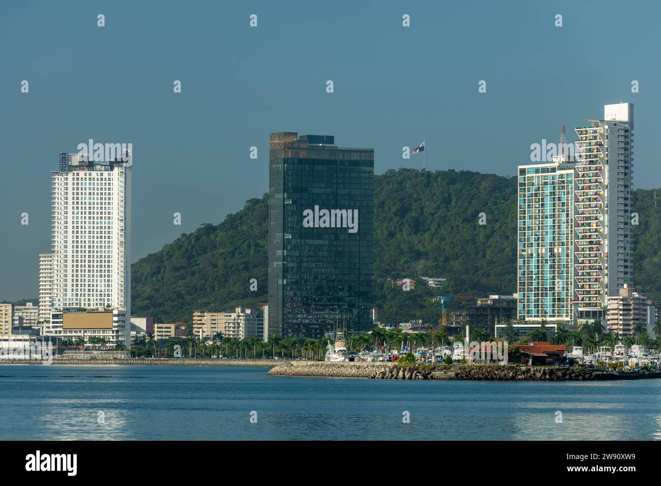 Skyline von Panama und Panama Bay – Stockfoto Stockfoto