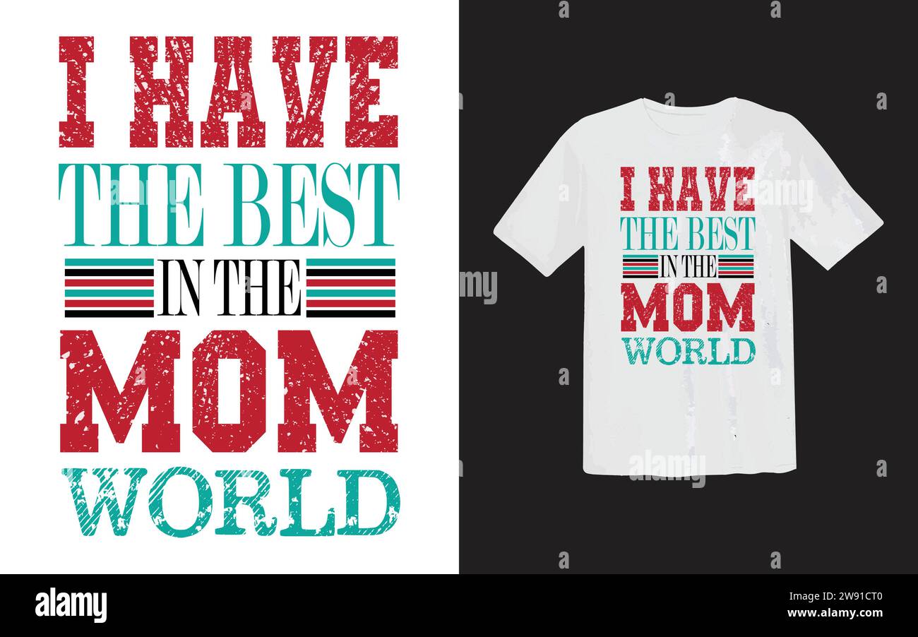 Schöne Mama oder stolze Mutter und Happy Mother's Day T-Shirt-Druckvorlage, Typografie-Design für Muttertag, Mutterleben, Mutterboss, Frauentag. Stock Vektor