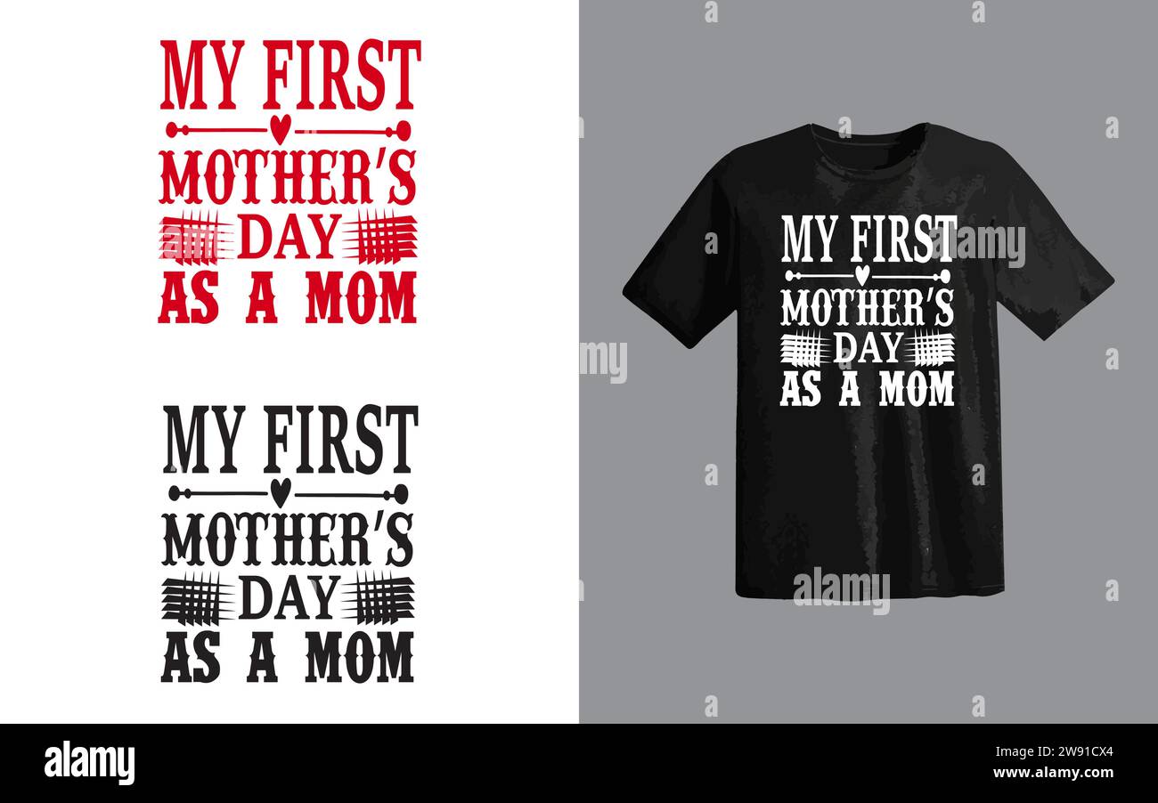 Schöne Mama oder stolze Mutter und Happy Mother's Day T-Shirt-Druckvorlage, Typografie-Design für Muttertag, Mutterleben, Mutterboss, Frauentag. Stock Vektor