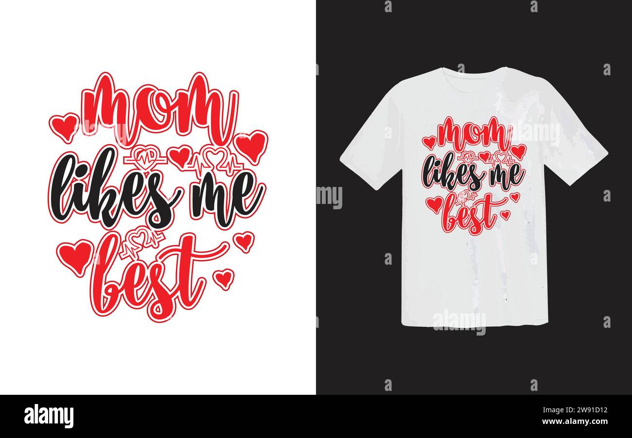 Schöne Mama oder stolze Mutter und Happy Mother's Day T-Shirt-Druckvorlage, Typografie-Design für Muttertag, Mutterleben, Mutterboss, Frauentag. Stock Vektor