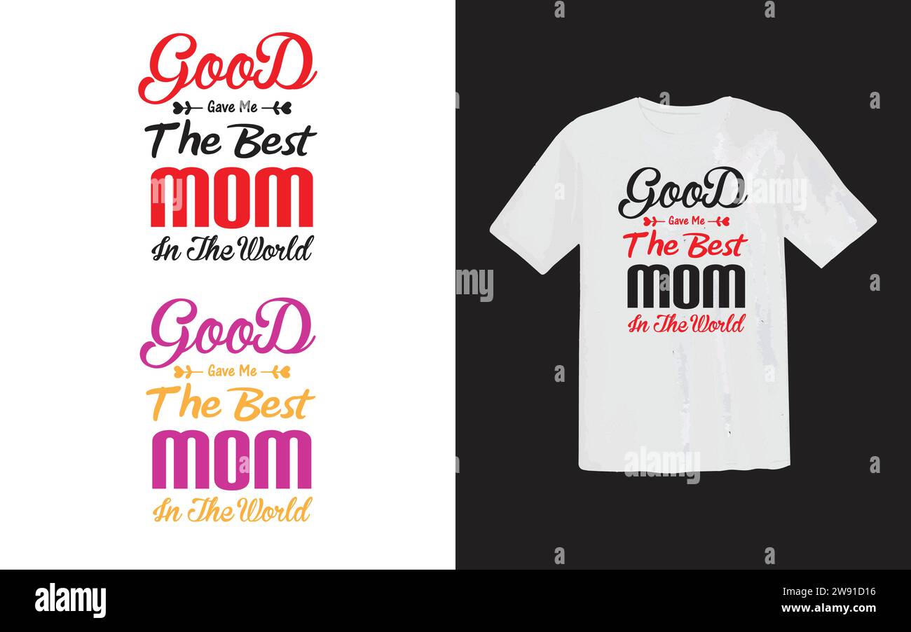 Schöne Mama oder stolze Mutter und Happy Mother's Day T-Shirt-Druckvorlage, Typografie-Design für Muttertag, Mutterleben, Mutterboss, Frauentag. Stock Vektor